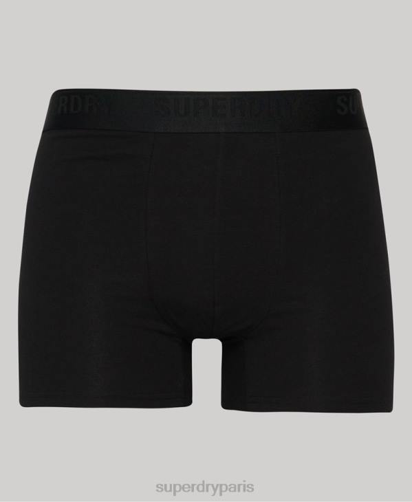 Superdry Hommes boxer coton bio multi triple pack D64Z1599 vêtements noir