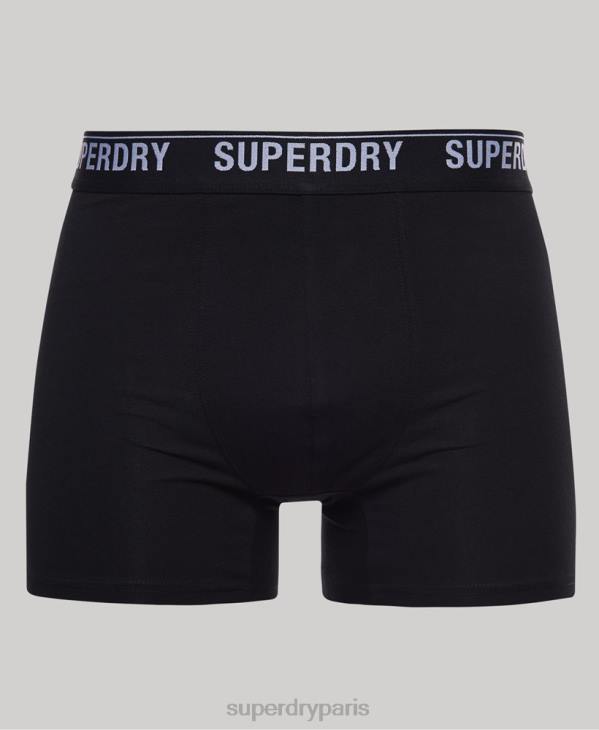 Superdry Hommes boxer coton bio multi triple pack D64Z1613 vêtements noir