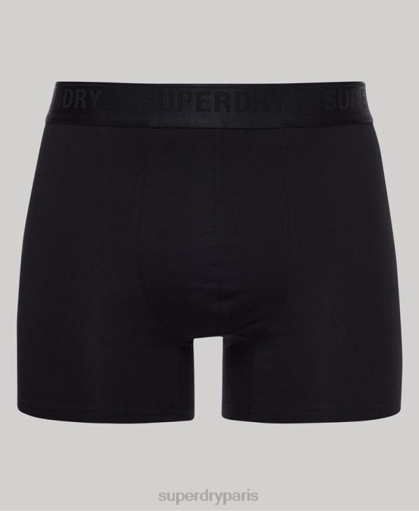 Superdry Hommes boxer coton bio multi triple pack D64Z1613 vêtements noir