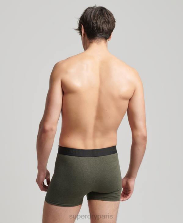 Superdry Hommes boxer coton bio multi triple pack D64Z1831 vêtements noir