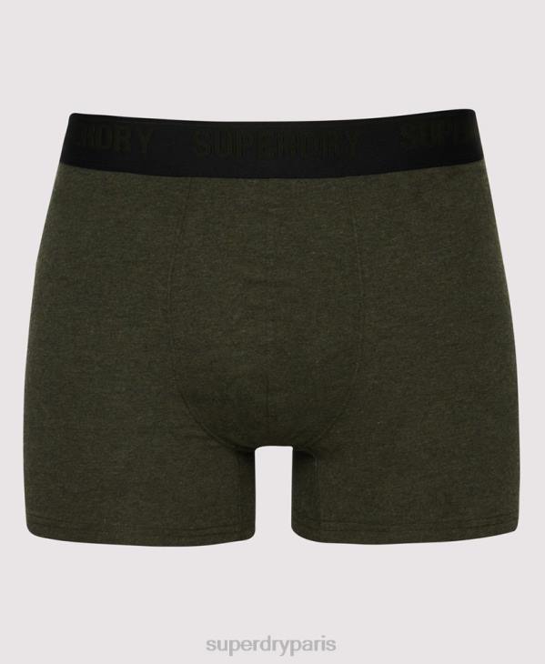 Superdry Hommes boxer coton bio multi triple pack D64Z1831 vêtements noir