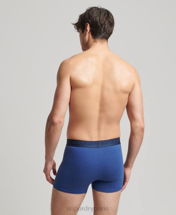 Superdry Hommes boxer coton bio multi triple pack D64Z1858 vêtements bleu