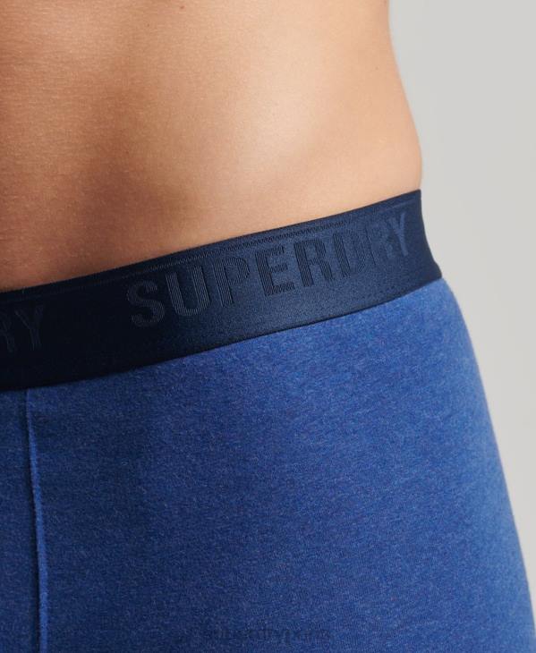 Superdry Hommes boxer coton bio multi triple pack D64Z1858 vêtements bleu