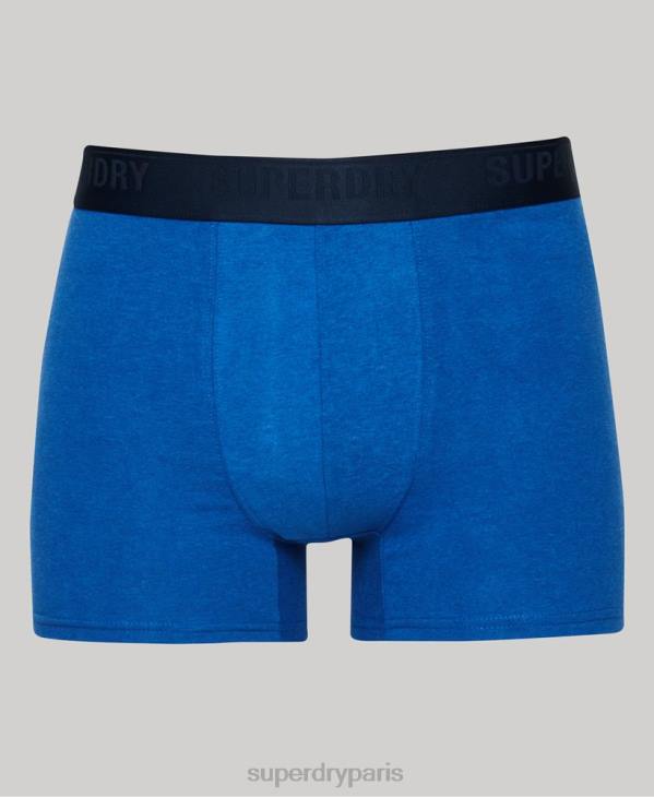 Superdry Hommes boxer coton bio multi triple pack D64Z1858 vêtements bleu