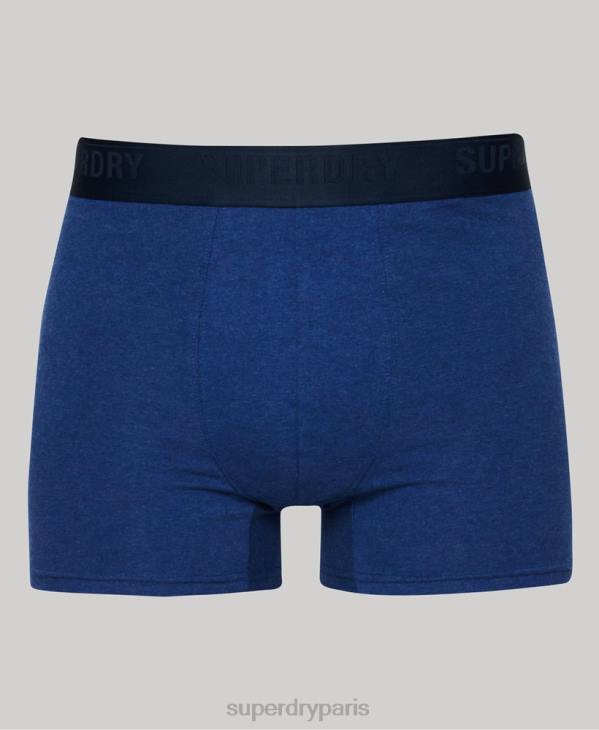 Superdry Hommes boxer coton bio multi triple pack D64Z1858 vêtements bleu