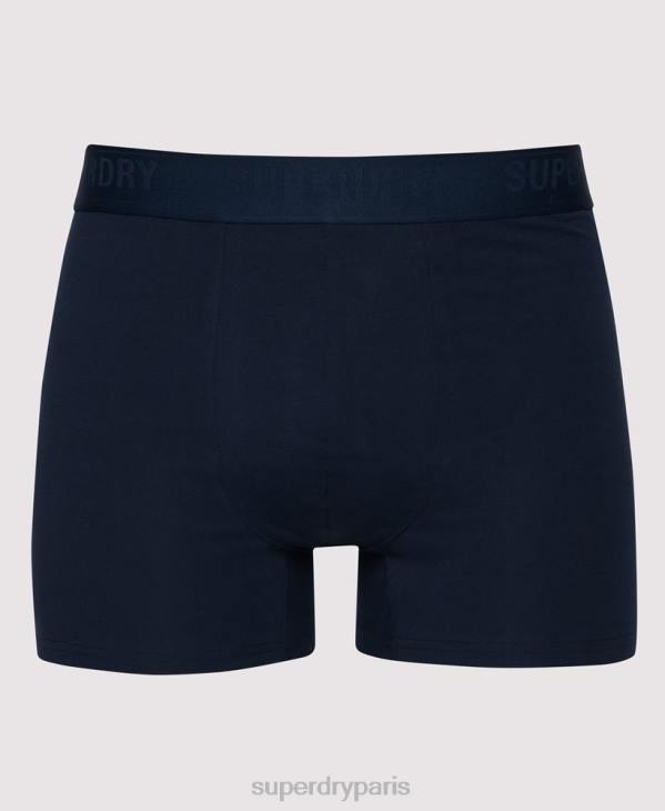 Superdry Hommes boxer coton bio multi triple pack D64Z1858 vêtements bleu