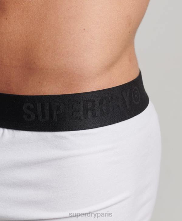 Superdry Hommes boxer en coton bio offset double pack D64Z1776 vêtements noir