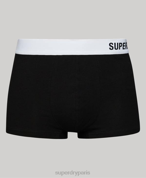 Superdry Hommes boxer en coton bio offset double pack D64Z1776 vêtements noir