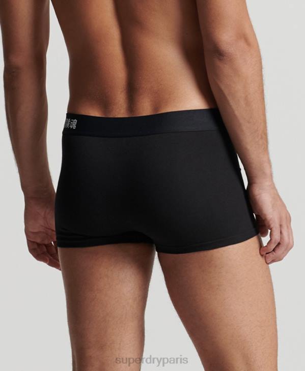 Superdry Hommes boxer en coton bio offset double pack D64Z1777 vêtements noir