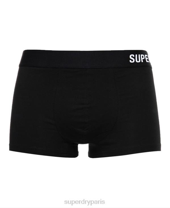 Superdry Hommes boxer en coton bio offset double pack D64Z1777 vêtements noir