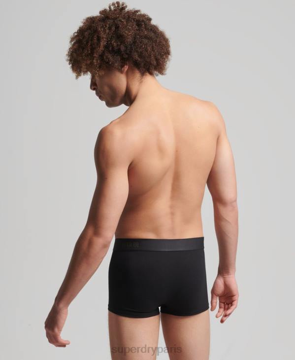 Superdry Hommes boxer en coton bio offset double pack D64Z1845 vêtements noir