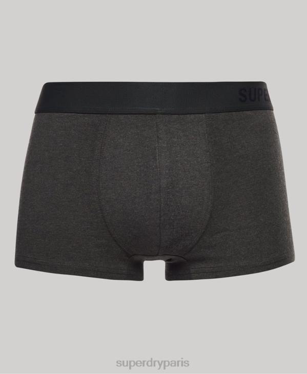 Superdry Hommes boxer en coton bio offset double pack D64Z1845 vêtements noir