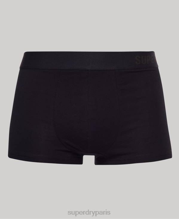 Superdry Hommes boxer en coton bio offset double pack D64Z1845 vêtements noir