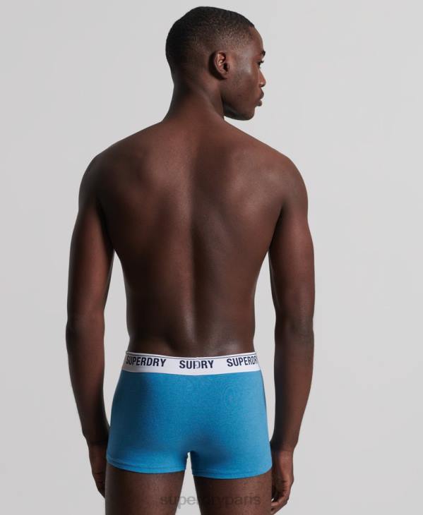 Superdry Hommes lot de 1 boxer en coton bio D64Z1877 vêtements bleu
