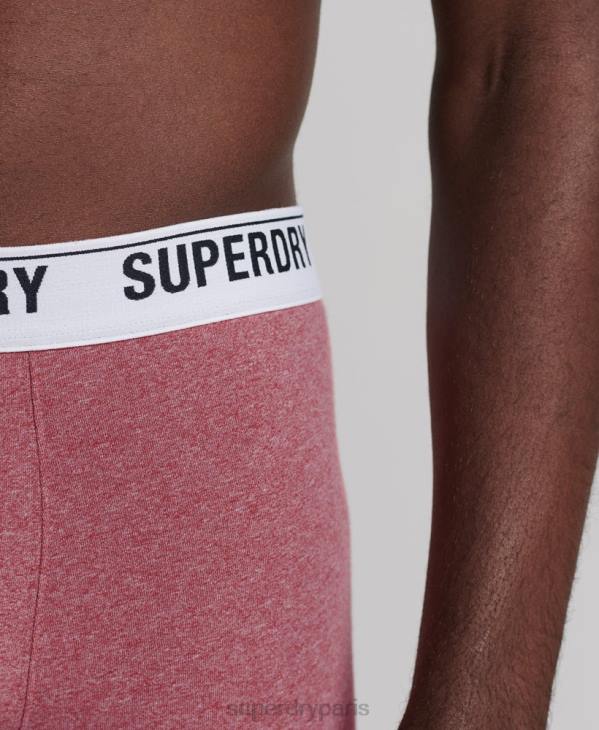 Superdry Hommes lot de deux boxers en coton bio D64Z1638 vêtements orange