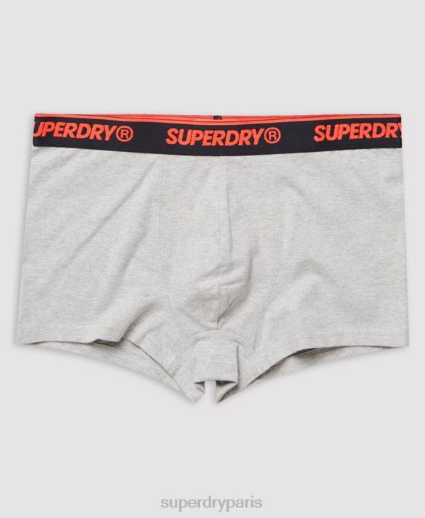 Superdry Hommes lot de trois boxers classiques en coton bio D64Z6498 vêtements orange