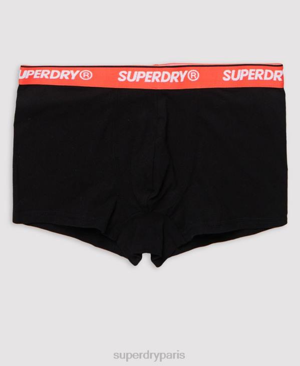 Superdry Hommes lot de trois boxers classiques en coton bio D64Z6498 vêtements orange