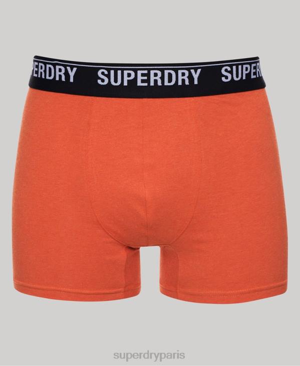 Superdry Hommes lot de trois boxers en coton bio D64Z1605 vêtements multi