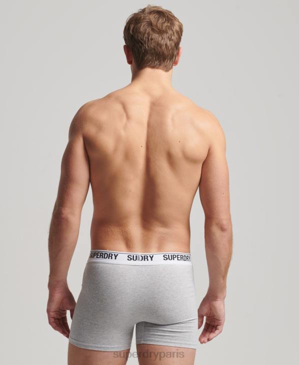 Superdry Hommes lot de trois boxers en coton bio D64Z1618 vêtements orange