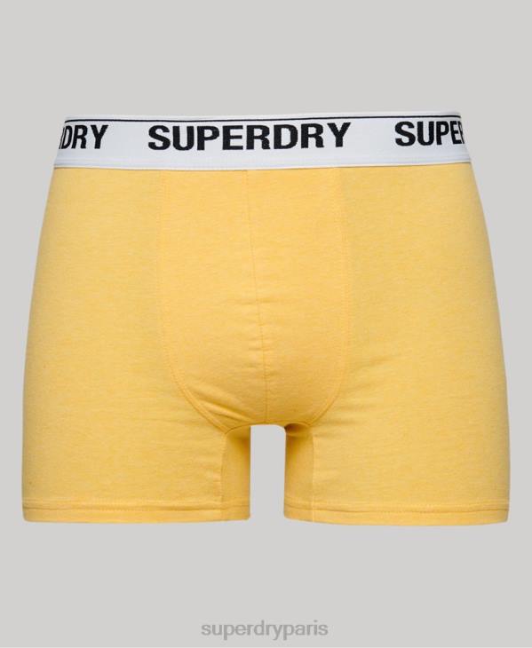 Superdry Hommes lot de trois boxers en coton bio D64Z1618 vêtements orange