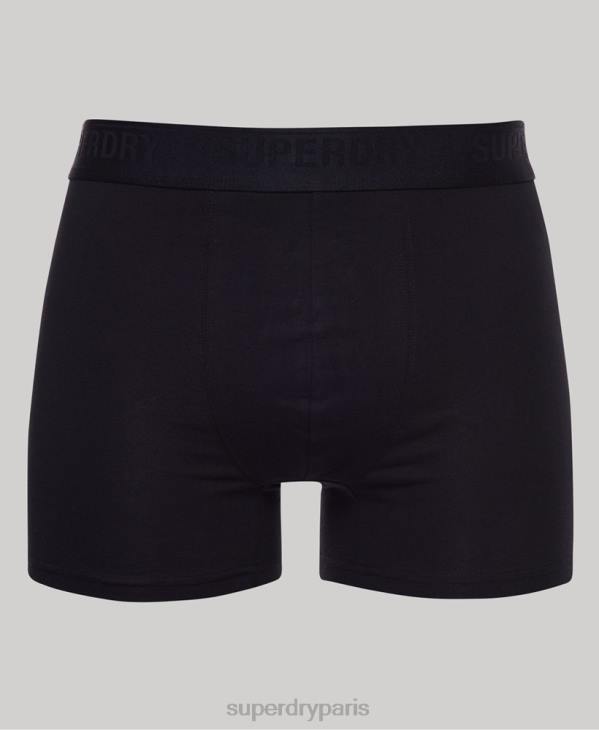 Superdry Hommes lot de trois boxers en coton bio D64Z1744 vêtements gris