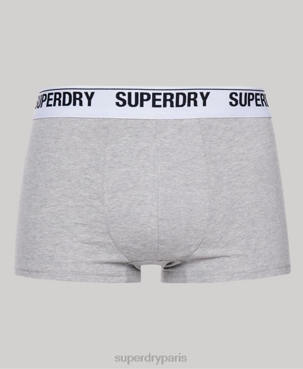 Superdry Hommes lot de trois boxers en coton bio D64Z1747 vêtements noir