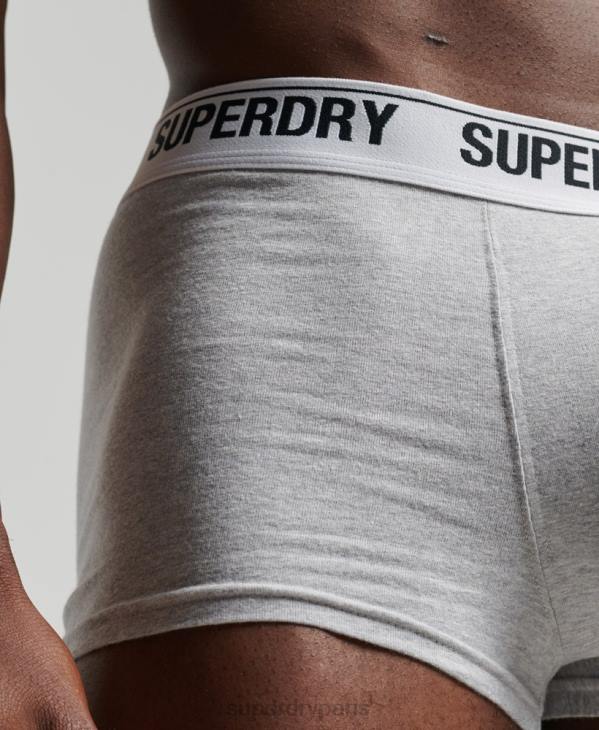 Superdry Hommes lot de trois boxers en coton bio D64Z1747 vêtements noir