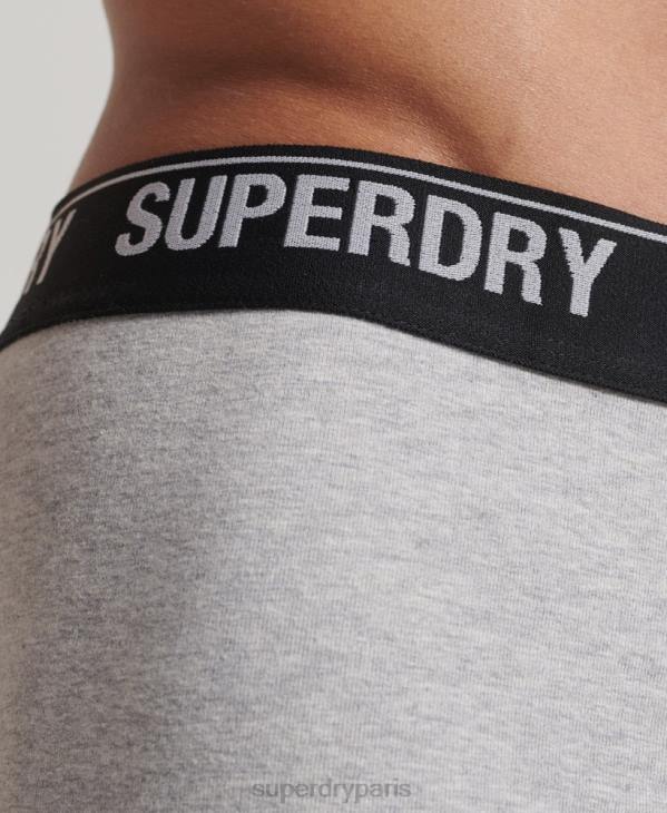 Superdry Hommes lot de trois boxers en coton bio D64Z1753 vêtements multi