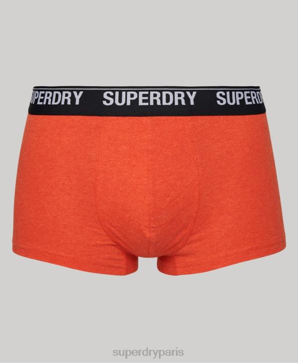 Superdry Hommes lot de trois boxers en coton bio D64Z1753 vêtements multi