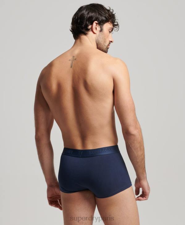 Superdry Hommes lot de trois boxers en coton bio D64Z1754 vêtements marine