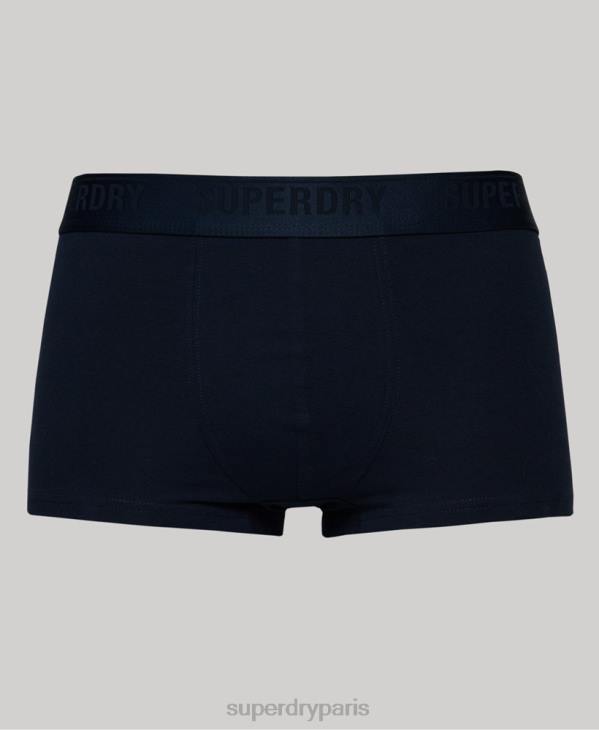 Superdry Hommes lot de trois boxers en coton bio D64Z1754 vêtements marine