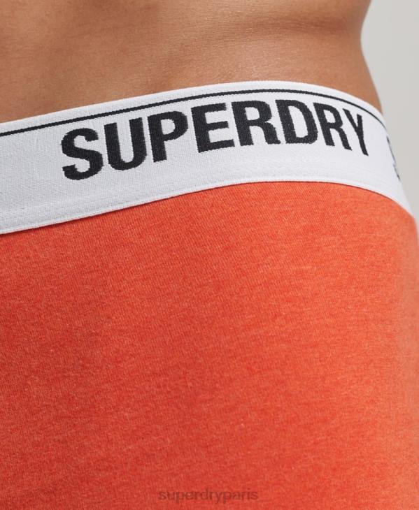 Superdry Hommes lot de trois boxers en coton bio D64Z1767 vêtements orange