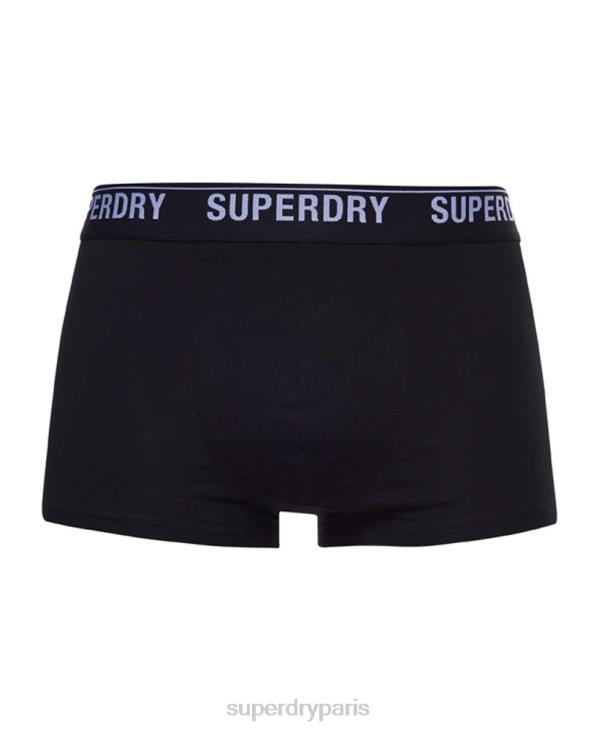 Superdry Hommes lot de trois boxers en coton bio D64Z1768 vêtements noir
