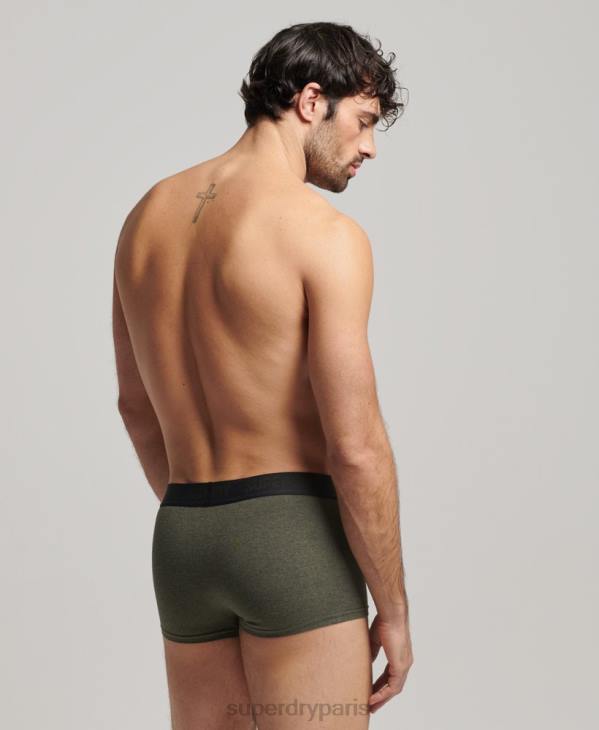 Superdry Hommes lot de trois boxers en coton bio D64Z1786 vêtements noir