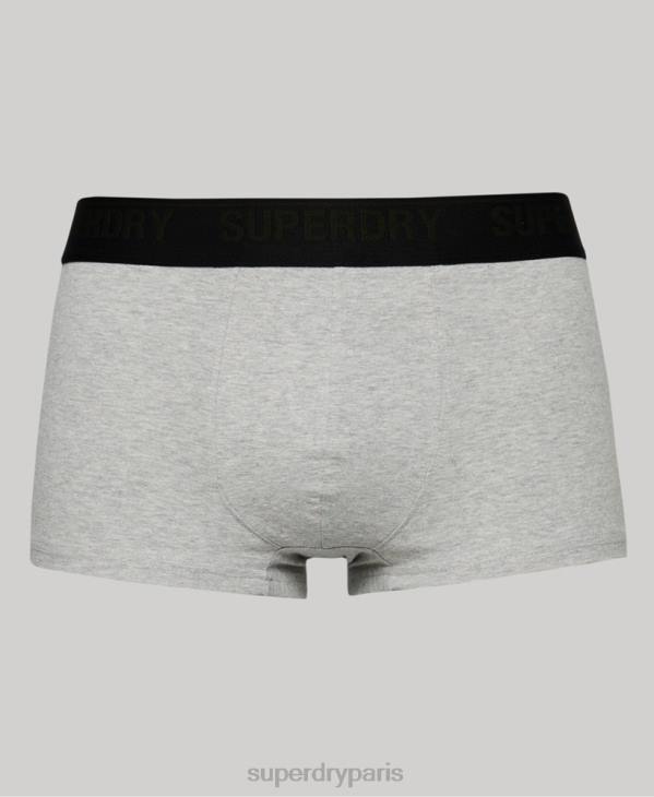 Superdry Hommes lot de trois boxers en coton bio D64Z1786 vêtements noir