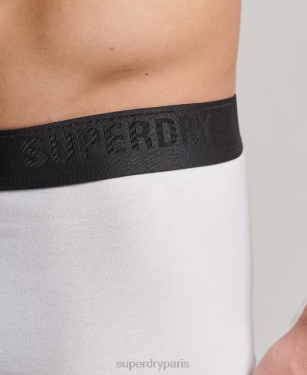 Superdry Hommes lot de trois boxers en coton bio D64Z1820 vêtements noir
