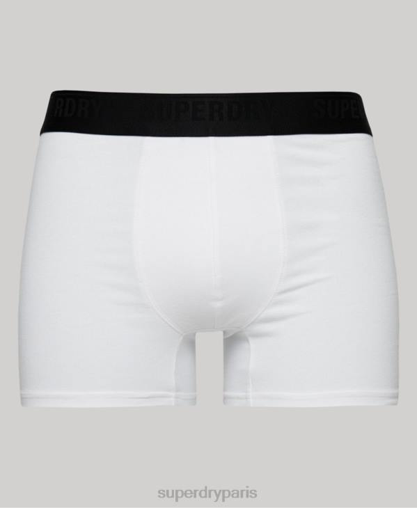 Superdry Hommes lot de trois boxers en coton bio D64Z1820 vêtements noir
