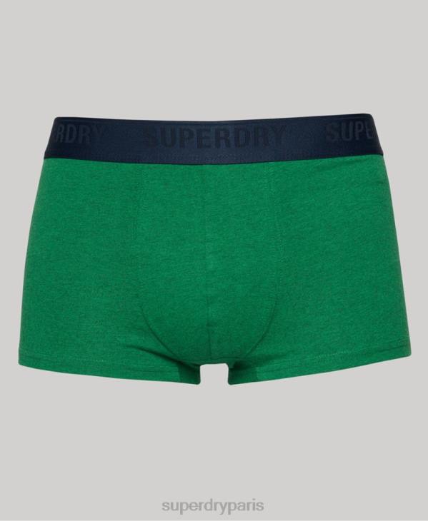Superdry Hommes lot de trois boxers en coton bio D64Z1830 vêtements vert