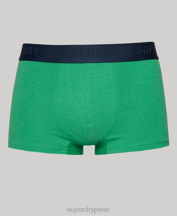 Superdry Hommes lot de trois boxers en coton bio D64Z1830 vêtements vert
