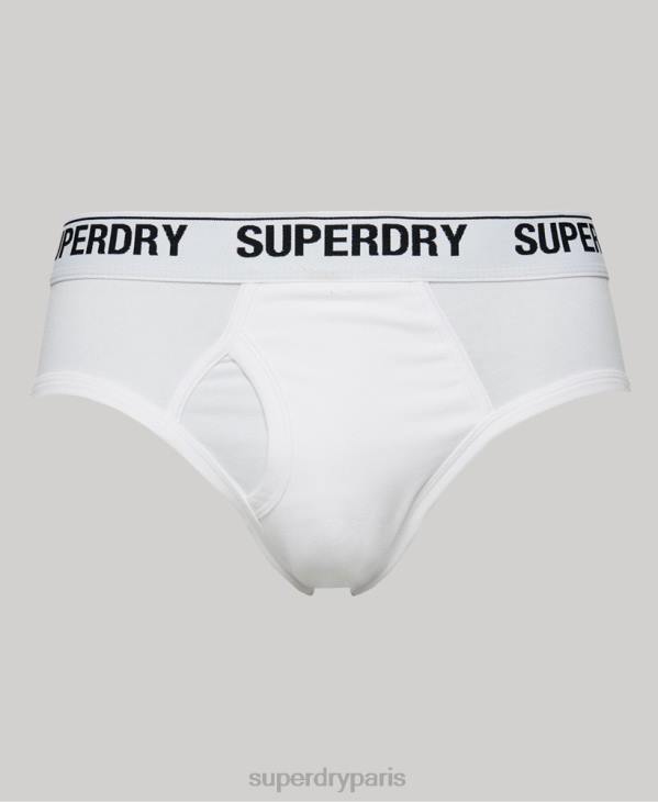 Superdry Hommes lot de trois slips en coton bio D64Z1862 vêtements noir