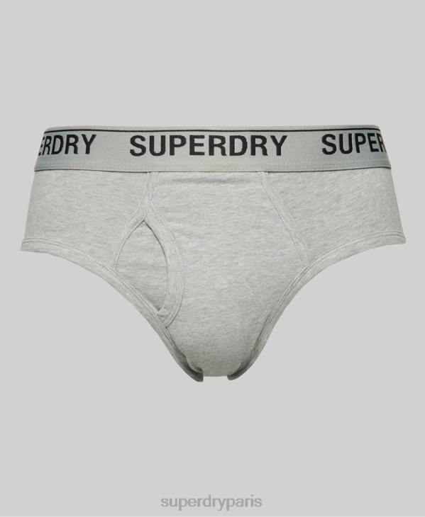 Superdry Hommes lot de trois slips en coton bio D64Z1862 vêtements noir