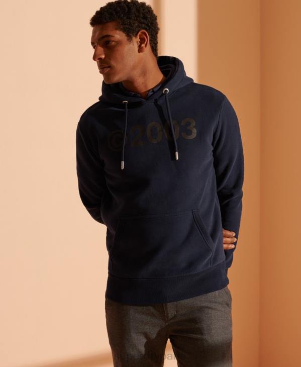 Superdry Hommes Sweat à capuche 2003 D64Z900 vêtements marine