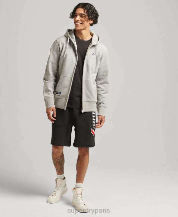 Superdry Hommes code essentiel sweat à capuche zippé D64Z5205 vêtements gris