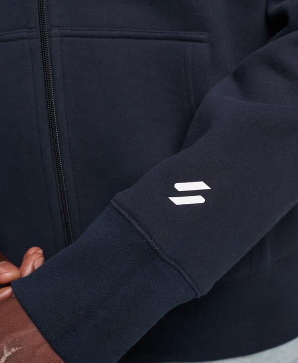 Superdry Hommes code sportswear sweat à capuche zippé D64Z519 vêtements marine