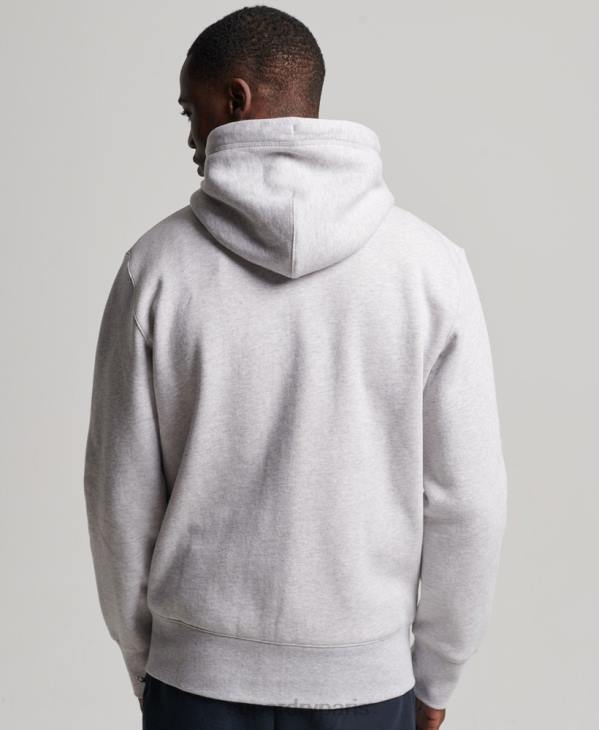 Superdry Hommes code sportswear sweat à capuche zippé D64Z543 vêtements gris