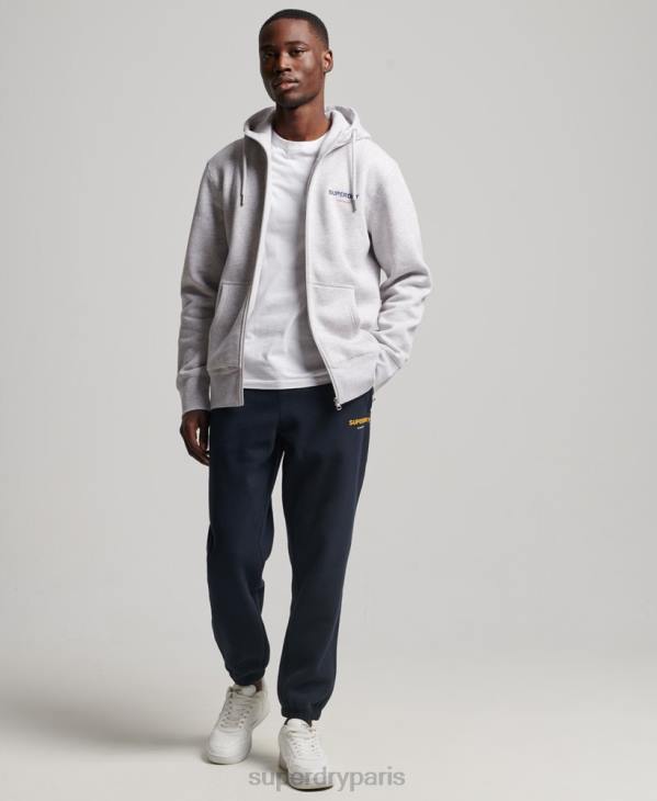 Superdry Hommes code sportswear sweat à capuche zippé D64Z543 vêtements gris