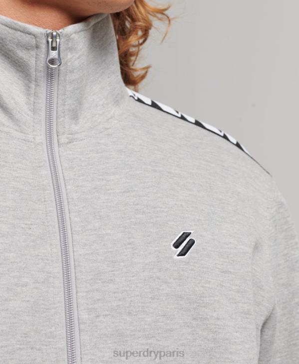Superdry Hommes haut de piste à bande D64Z5016 vêtements gris