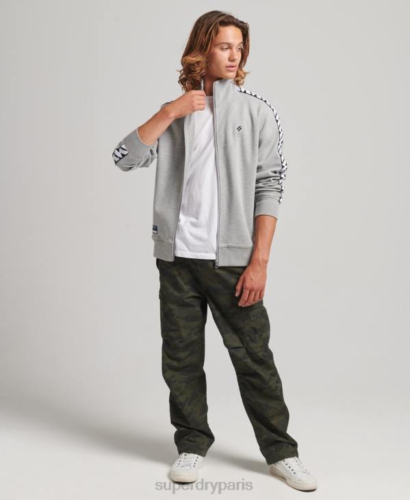 Superdry Hommes haut de piste à bande D64Z5016 vêtements gris