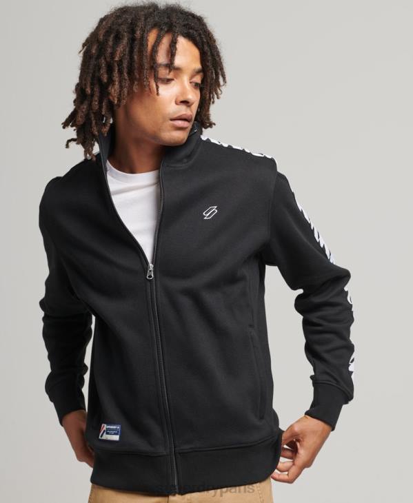 Superdry Hommes haut de piste à bande D64Z518 vêtements noir
