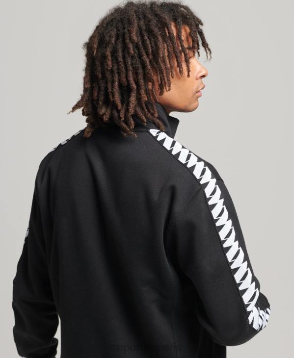 Superdry Hommes haut de piste à bande D64Z518 vêtements noir